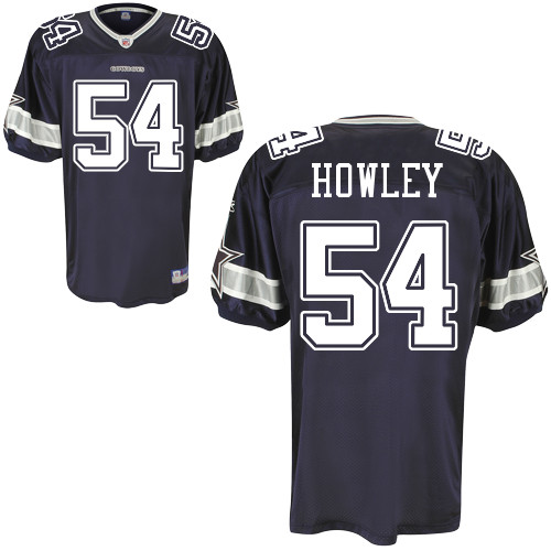 Men's Authentic Chuck Howley Reebok Jersey Navy Blue Home - #54 Throwback NFL Dallas Cowboys
